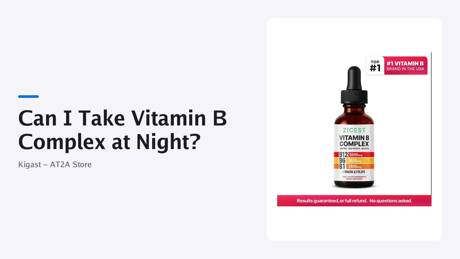 Can I Take Vitamin B Complex at Night?, with 5-in-1 Vitamin B Complex