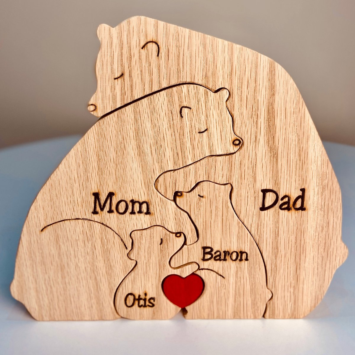 Personalized Family Wooden Bears Puzzle